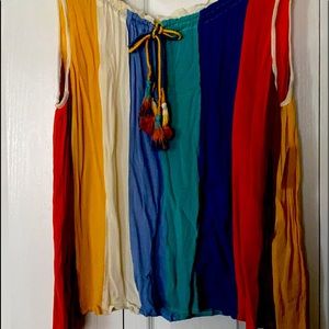 Multicolored short sleeve top